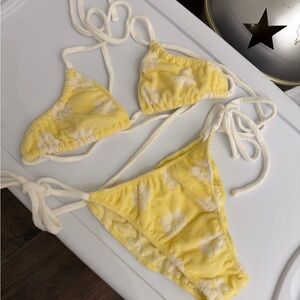 Sunny Yellow Floral Bikini Set